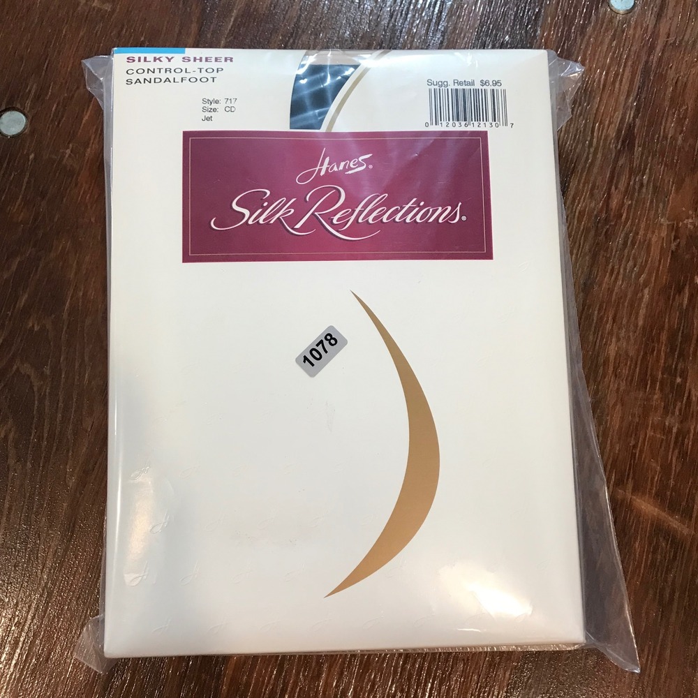 Hanes Silk Reflections Pantyhose Lot 5 Pair Size CD Jet Gentlebrown Control Top - Picture 6 of 6